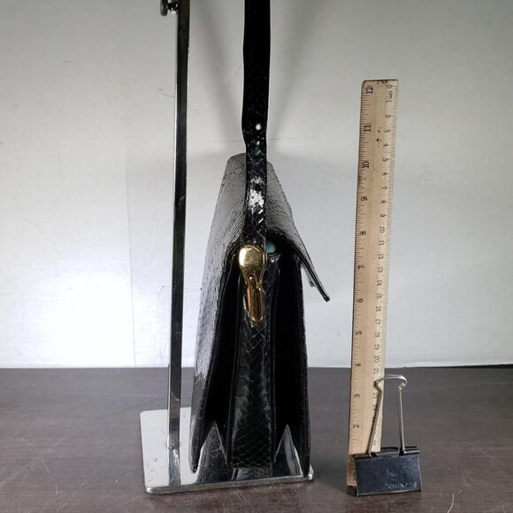 Corrado Maretto  Black Leather Handbag MADE IN ITALY with Dustbag - Picture 7 of 10